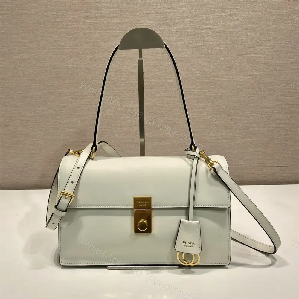 高仿Prada*SoftSound系列1BN023斜挎包白色中號免檢版 — view 1