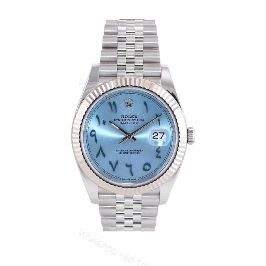 Rolex Datejust 41 126334 Super Clone: Fluted Bezel Silver Dial 41mm — view 1