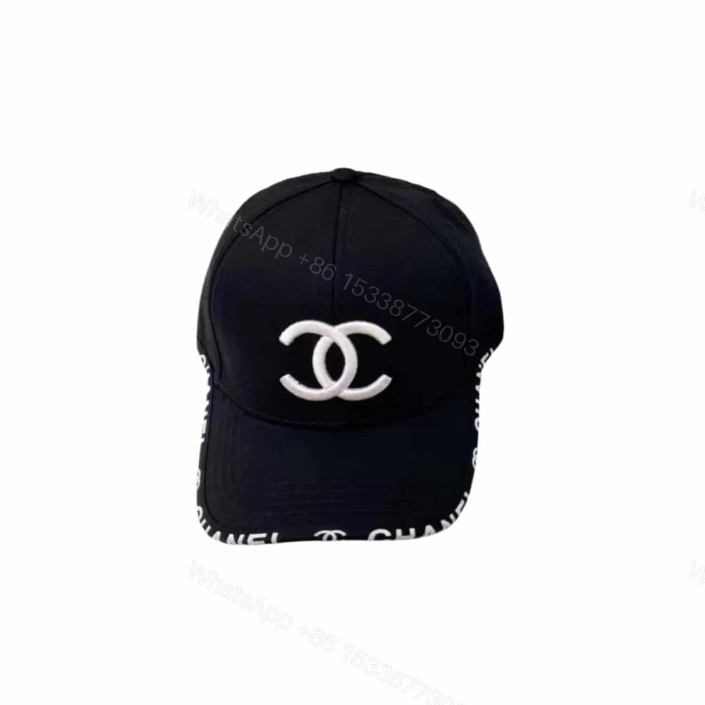 Chanel CC Cotton Baseball Cap Black — view 1