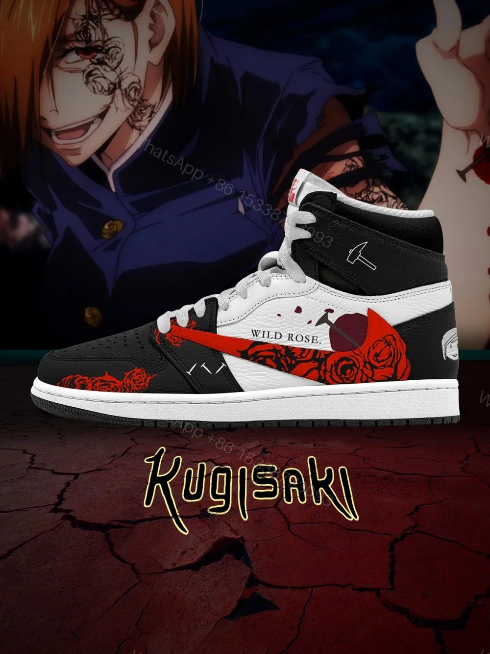 Nobara Kugisaki V.1 Custom TS High Jordan 1 — view 1