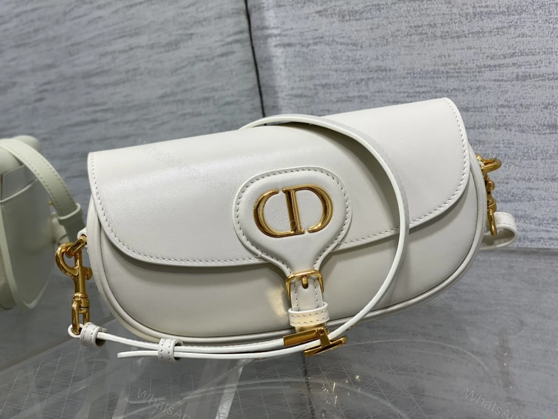 Dior 高仿CD Logo白色皮革Bobby半月包 氣質優雅通勤推薦 — view 1