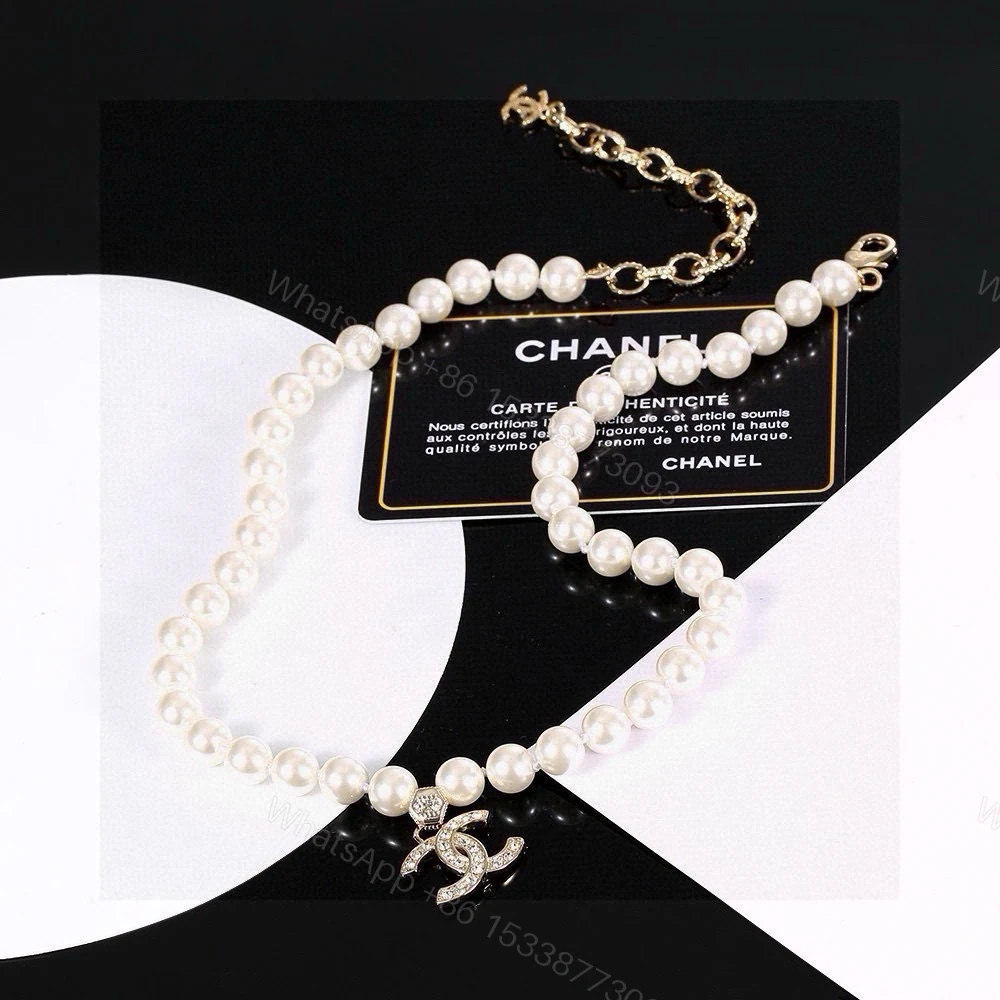 Chanel一比一珍珠項鍊雙C吊墜設計女款氣質百搭風 — view 1