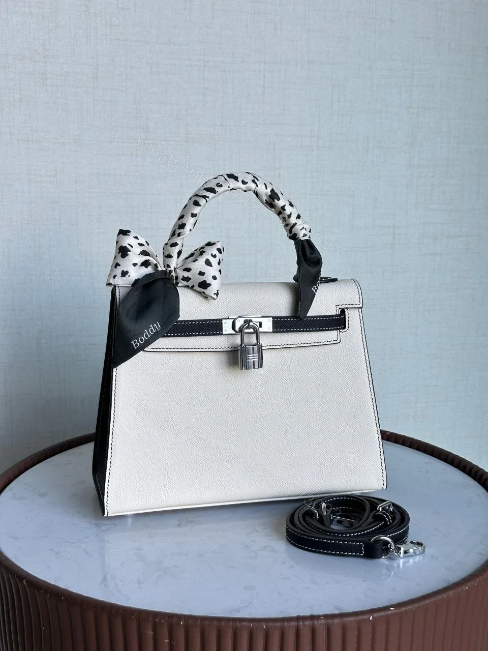HERMES Epsom Leather Kelly 25CM Silver Hardware — view 1