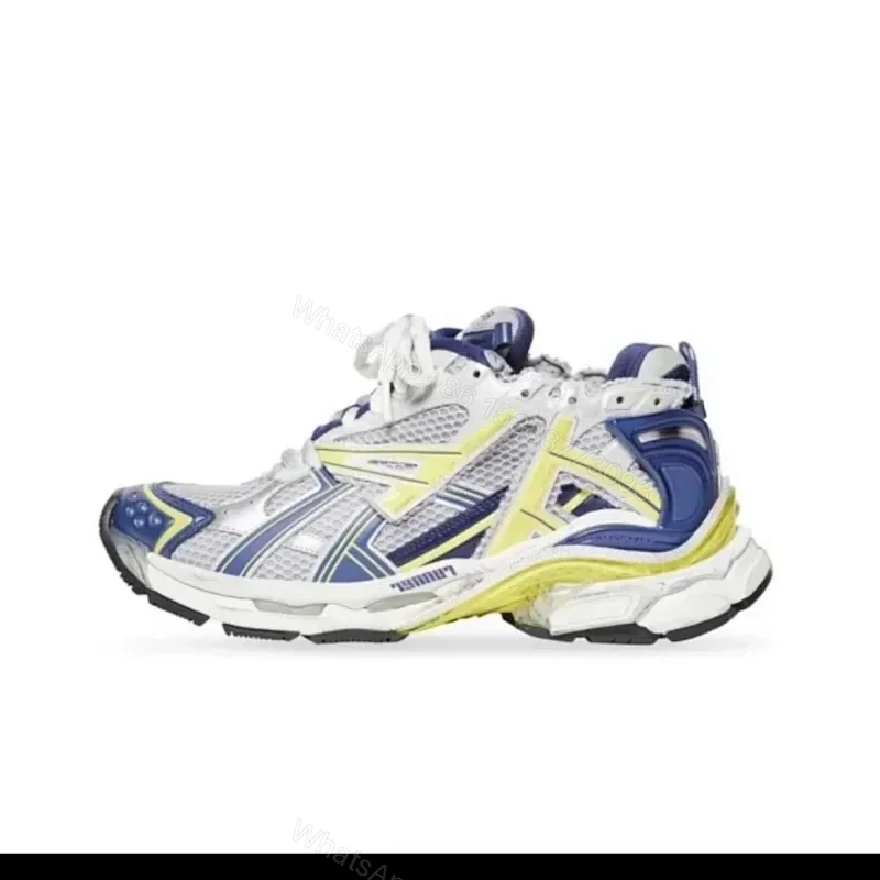 Balenciaga Runner White Blue Yellow Grey Black — view 1