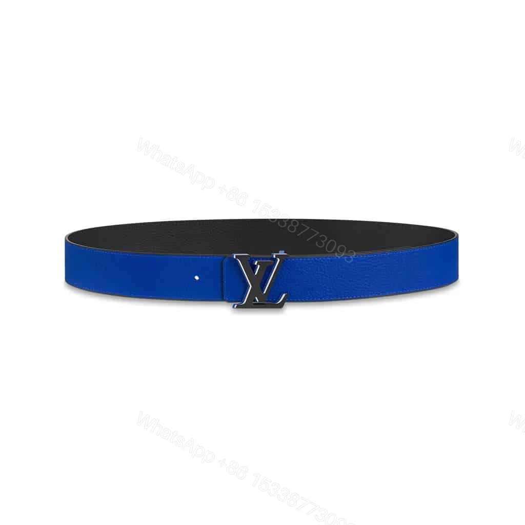 LOUIS VUITTON OPTIC 40MM REVERSIBLE BELT BLUE/BLACK – B78 — view 1
