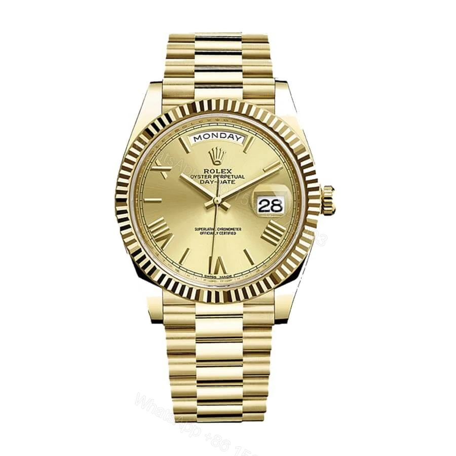 Rolex Day-Date 40 228238-0007 Super Clone : 40mm Yellow Gold Champagne Dial — view 1