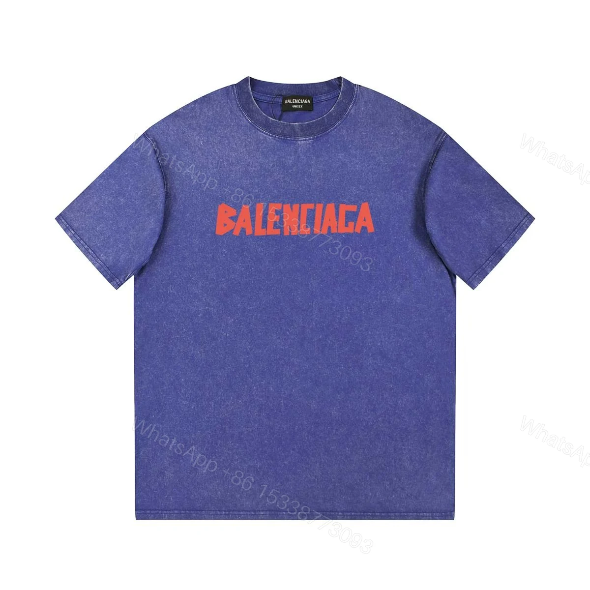 Balenciaga 原單 經典紅色LOGO印花短袖T恤 百搭潮流上衣 — view 1