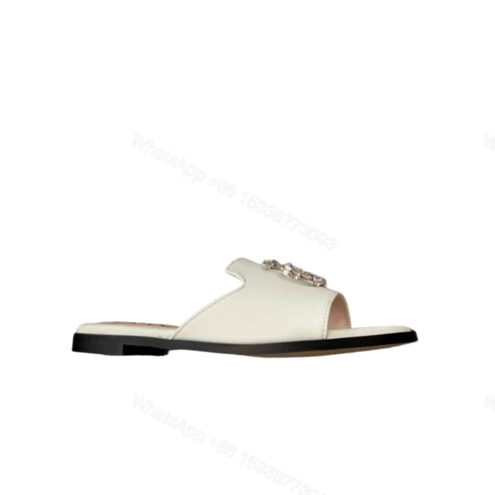 Gucci Double G Slippers Beaded In White — view 1