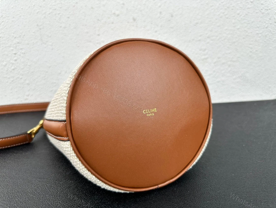 View 5 of CELINE BUCKET 16 BAG IN TEXTILE WITH CELINE WHITE JACQUARD 18CM