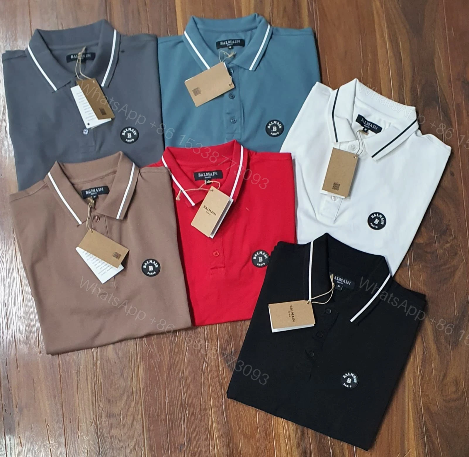 View 8 of BUY FIRST COPY BALMAIN SUMMER DESIGNER POLO T-SHIRTS