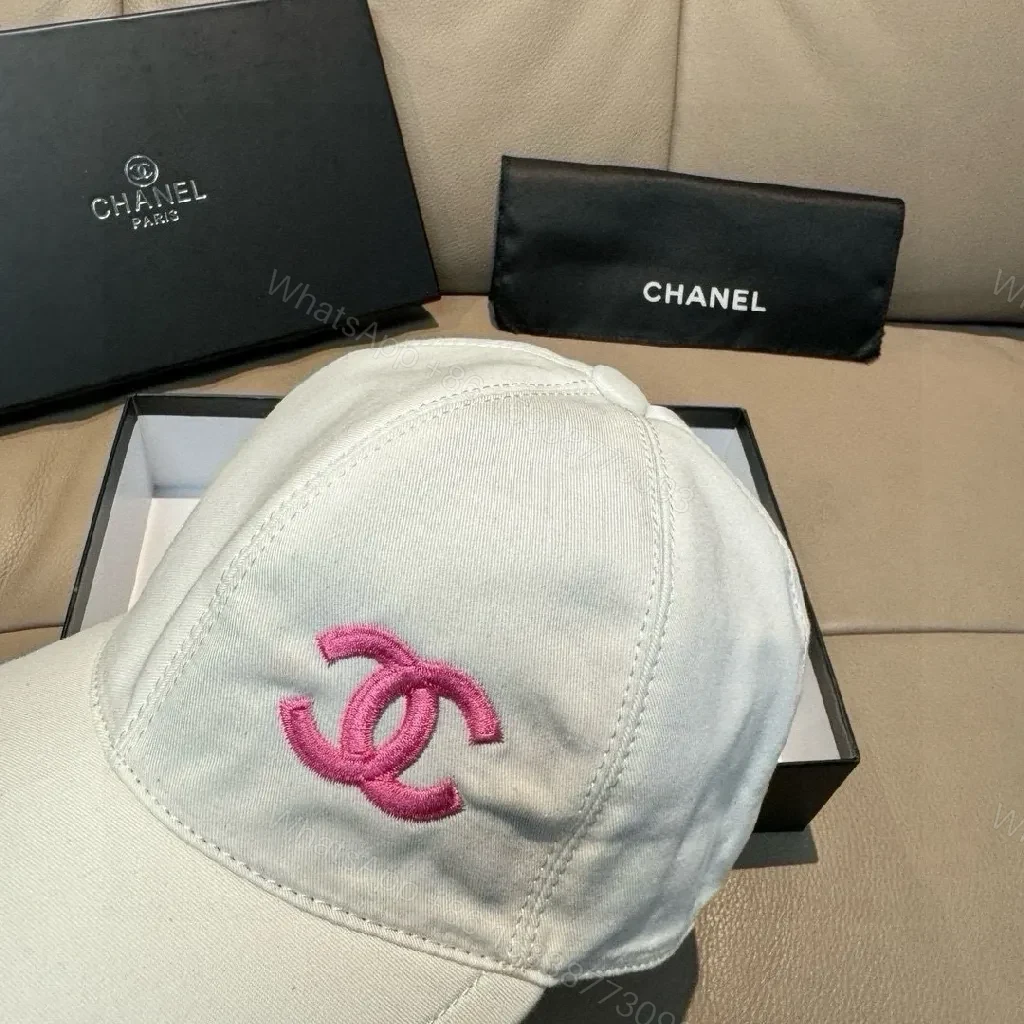 View 6 of Off-White-Style Cotton Cap with Pink Logo Embroidery