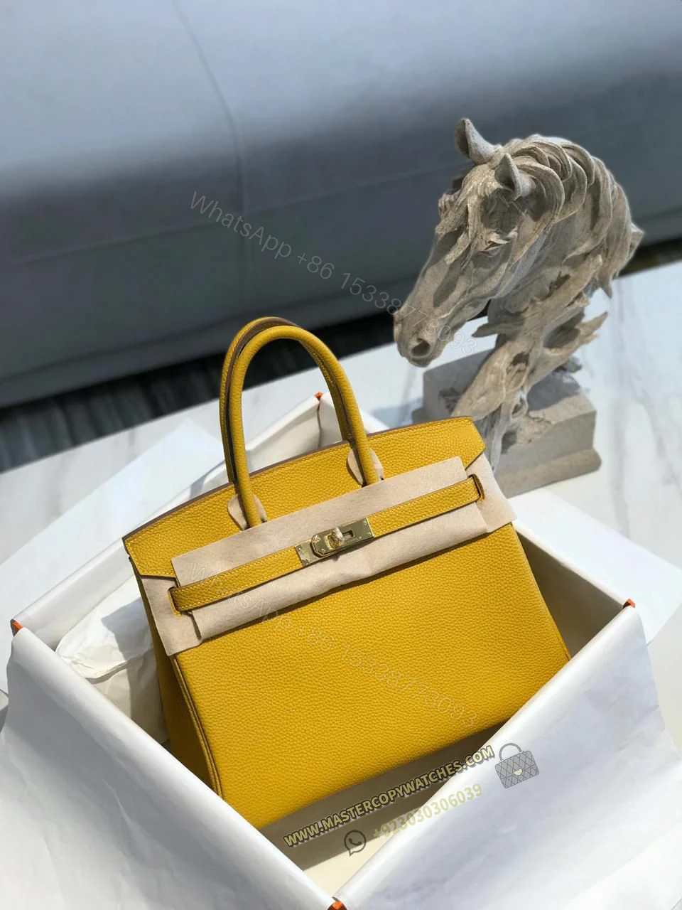 Hermes Birkin 30 Yellow togo — view 1