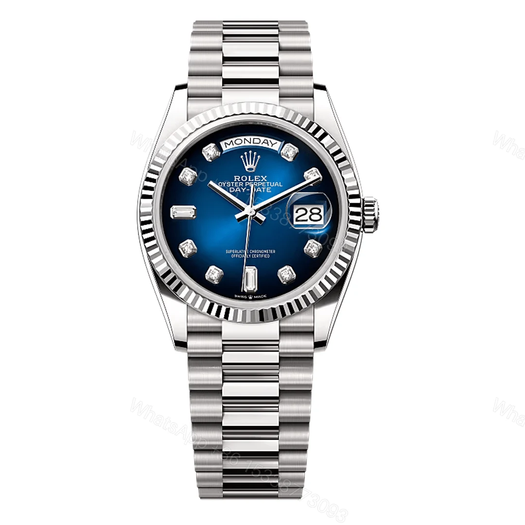 Rolex Day-Date 36 Gradient Blue Diamond Dial Replica — view 1