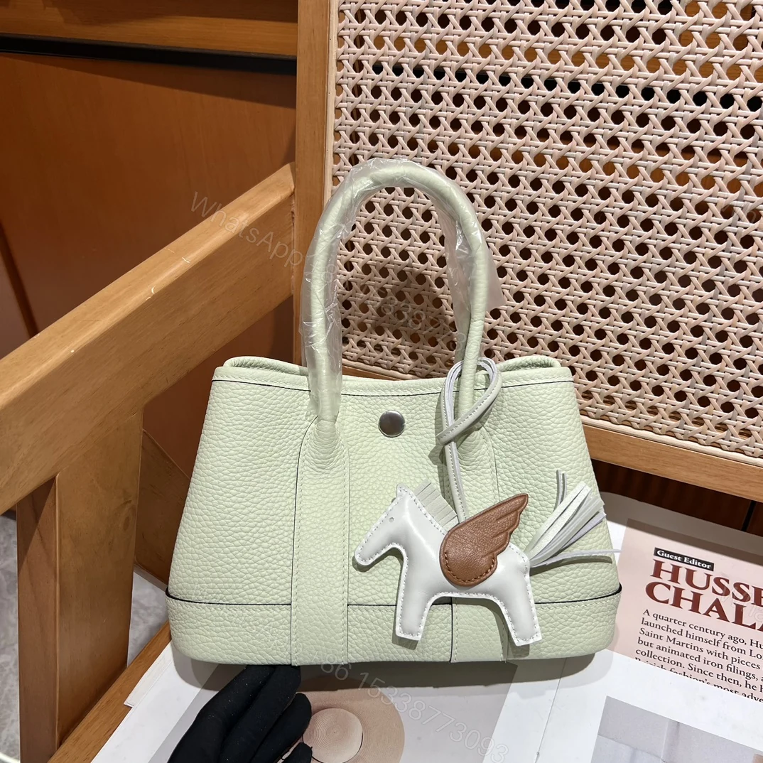 一比一Hermes Garden Party托特包 高端復刻牛皮款 薄荷綠掛件版 — view 1