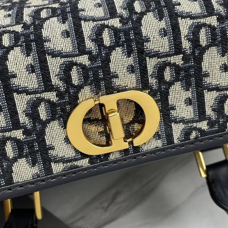 View 6 of Structured Dior-Influenced Monogram Tote: Luxe Everyday Bag