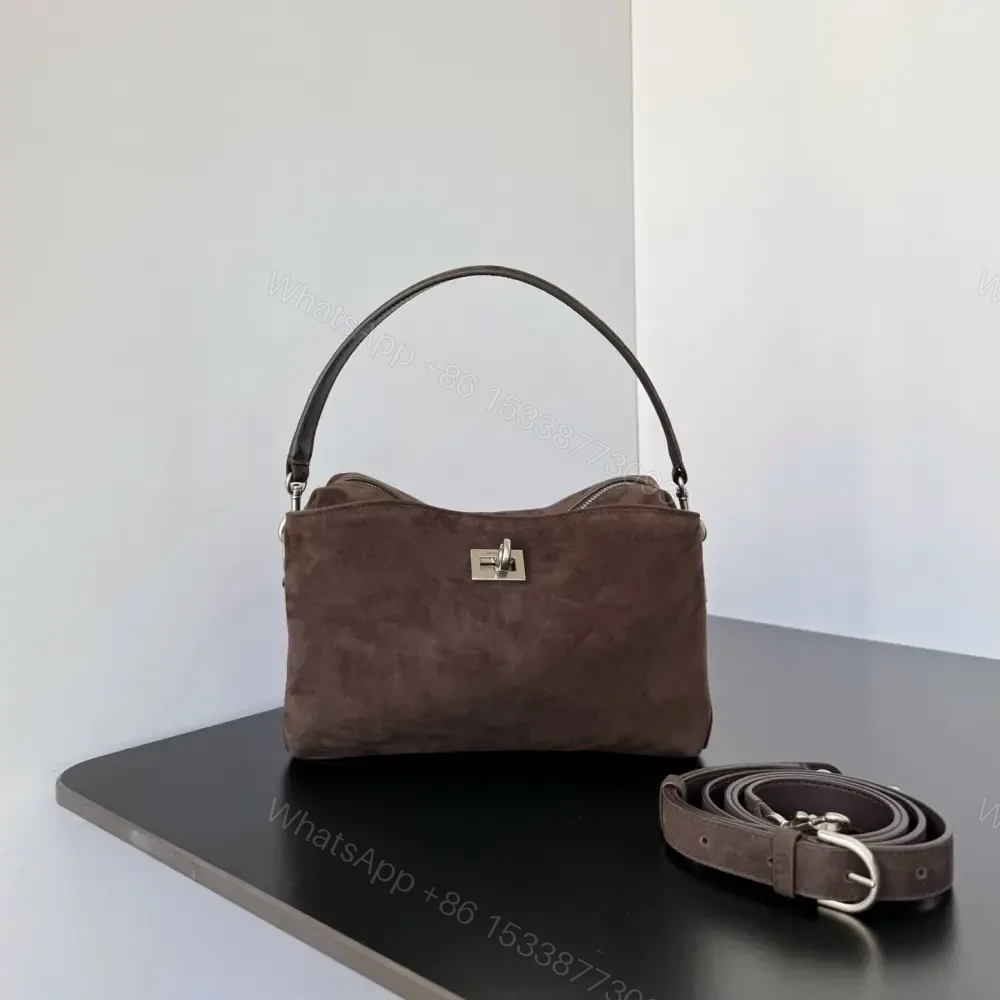 高仿Balenciaga*Rodeo系列G2308麂皮銀扣手袋免檢版 — view 1