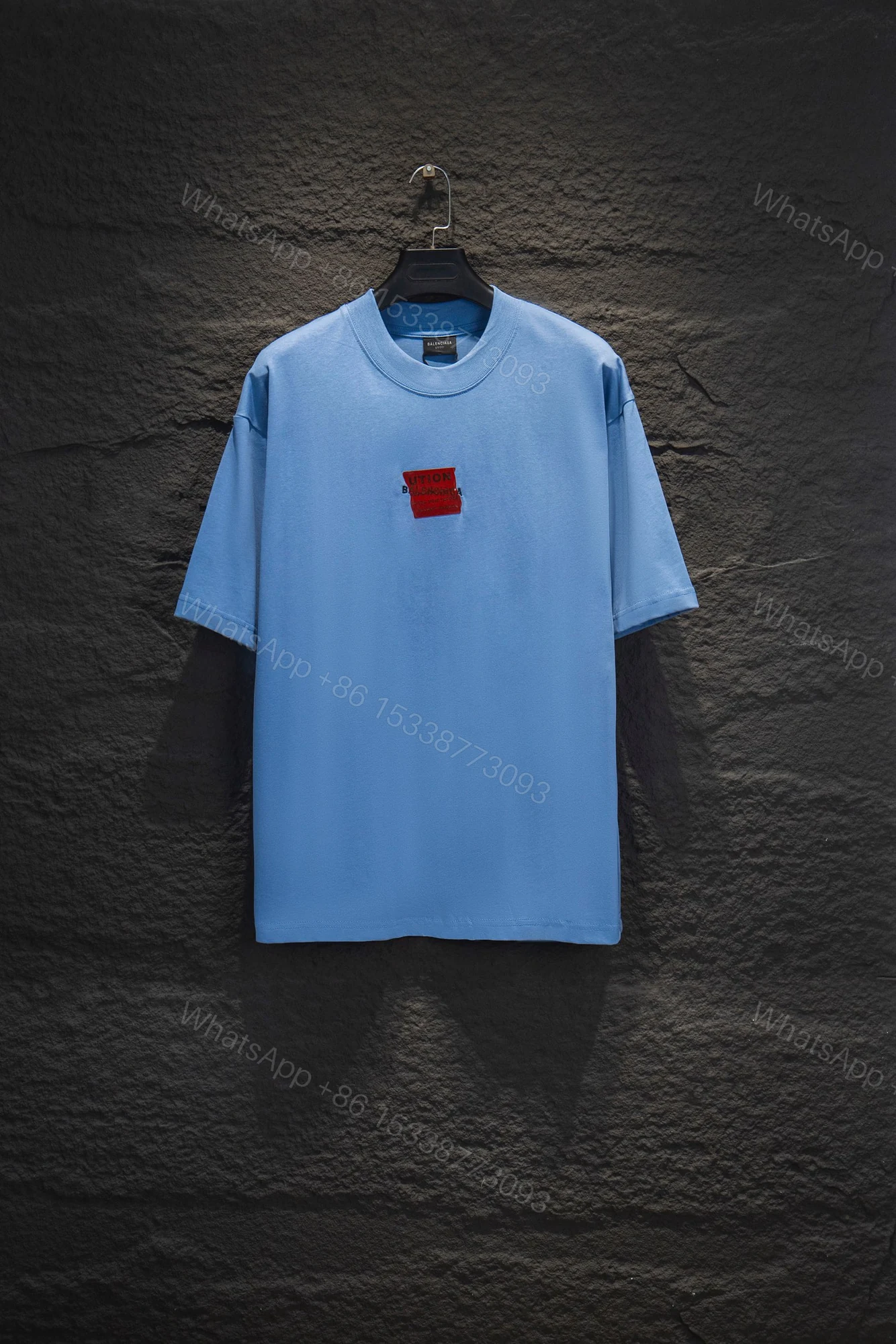 Balenciaga 原單 男款紅標Logo短袖T恤 潮流百搭設計款 — view 1