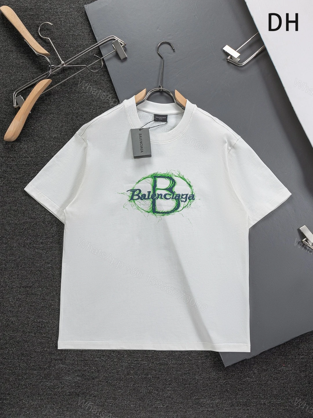 Balenciaga 高仿閃電B字母印花短袖T恤 潮流寬鬆男女同款 — view 1