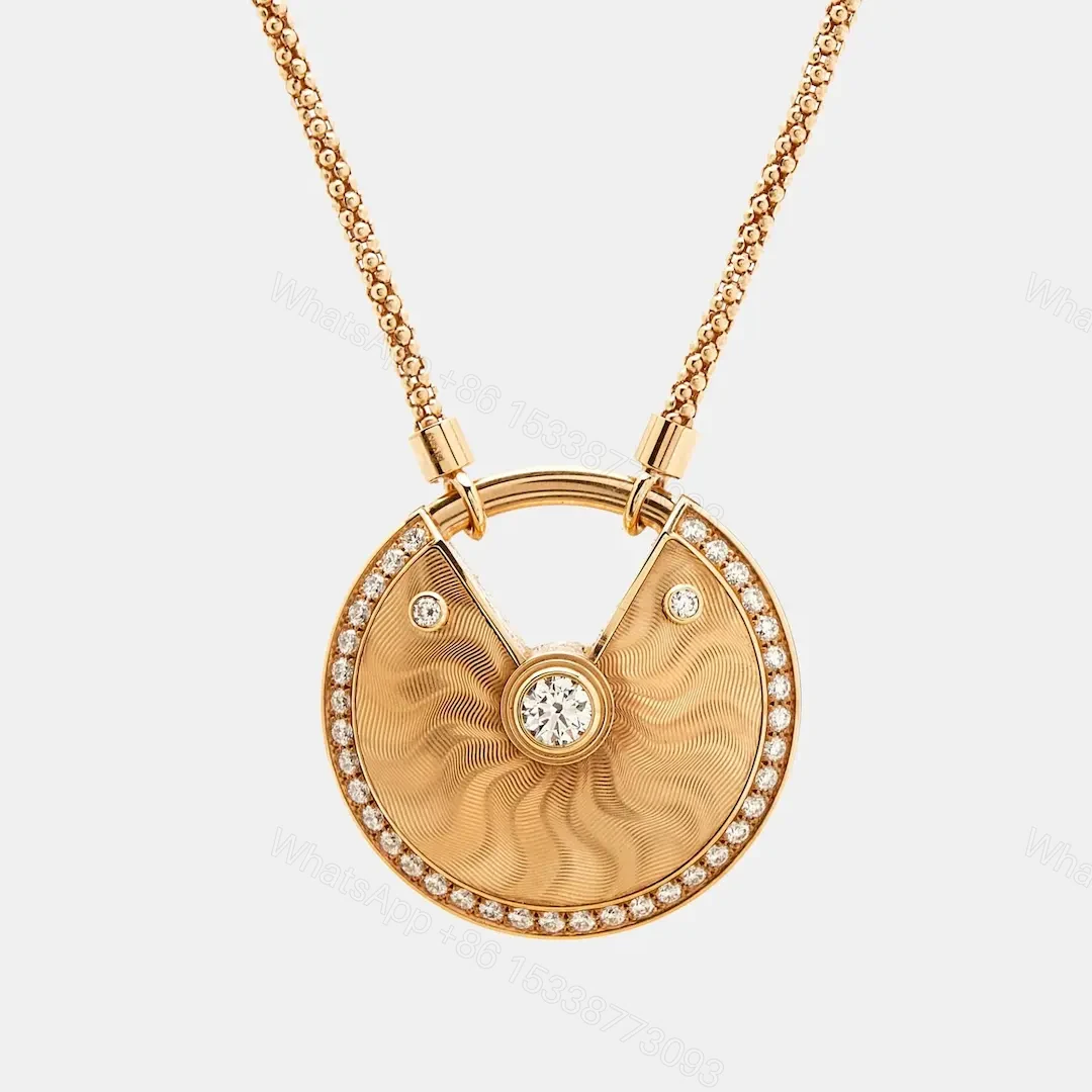 View 6 of Cartier Amulette De Guilloche Necklace Large Model