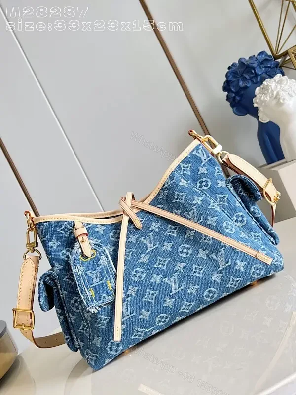 Denim Monogram Crossbody Bag: Luxe, Structured, Everyday — view 1