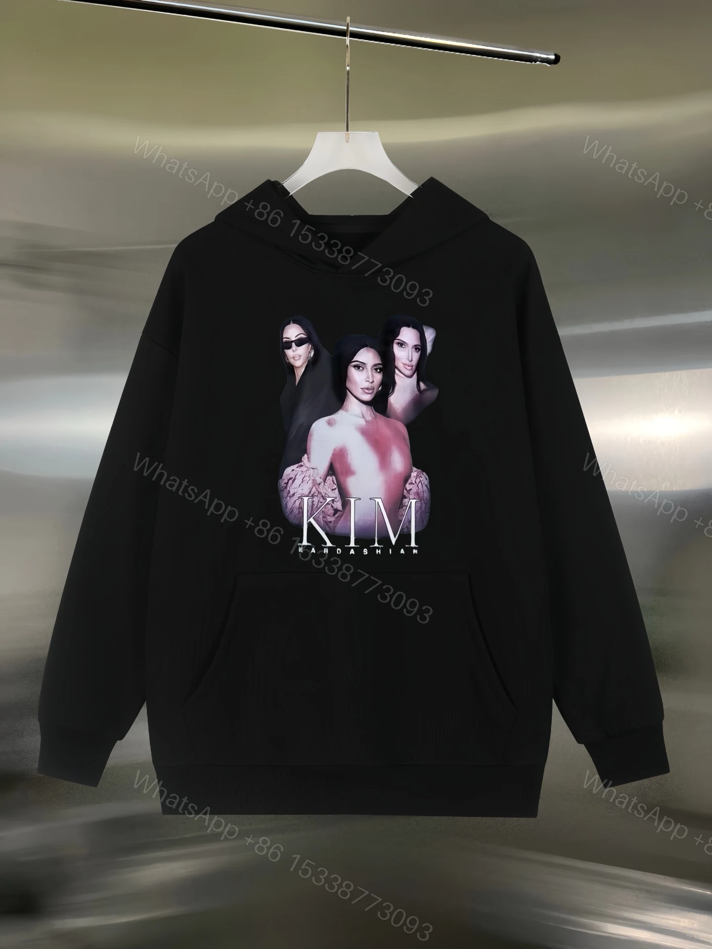 Balenciaga原單黑色連帽上衣 Kim印花女像視覺風格 潮流態度款 — view 1