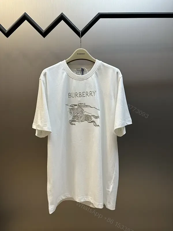 Minimalist White Tee with Iconic Horse Motif, Premium Cotton — view 1