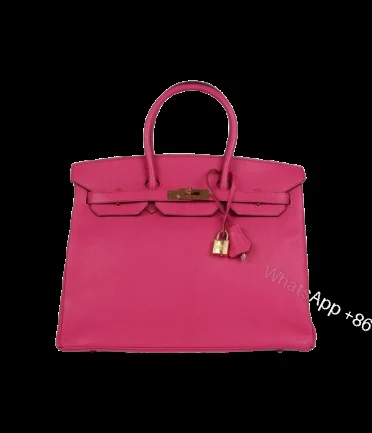 Hermès Birkin 35 Rose Shocking Chevre Mysore Gold Hardware — view 1