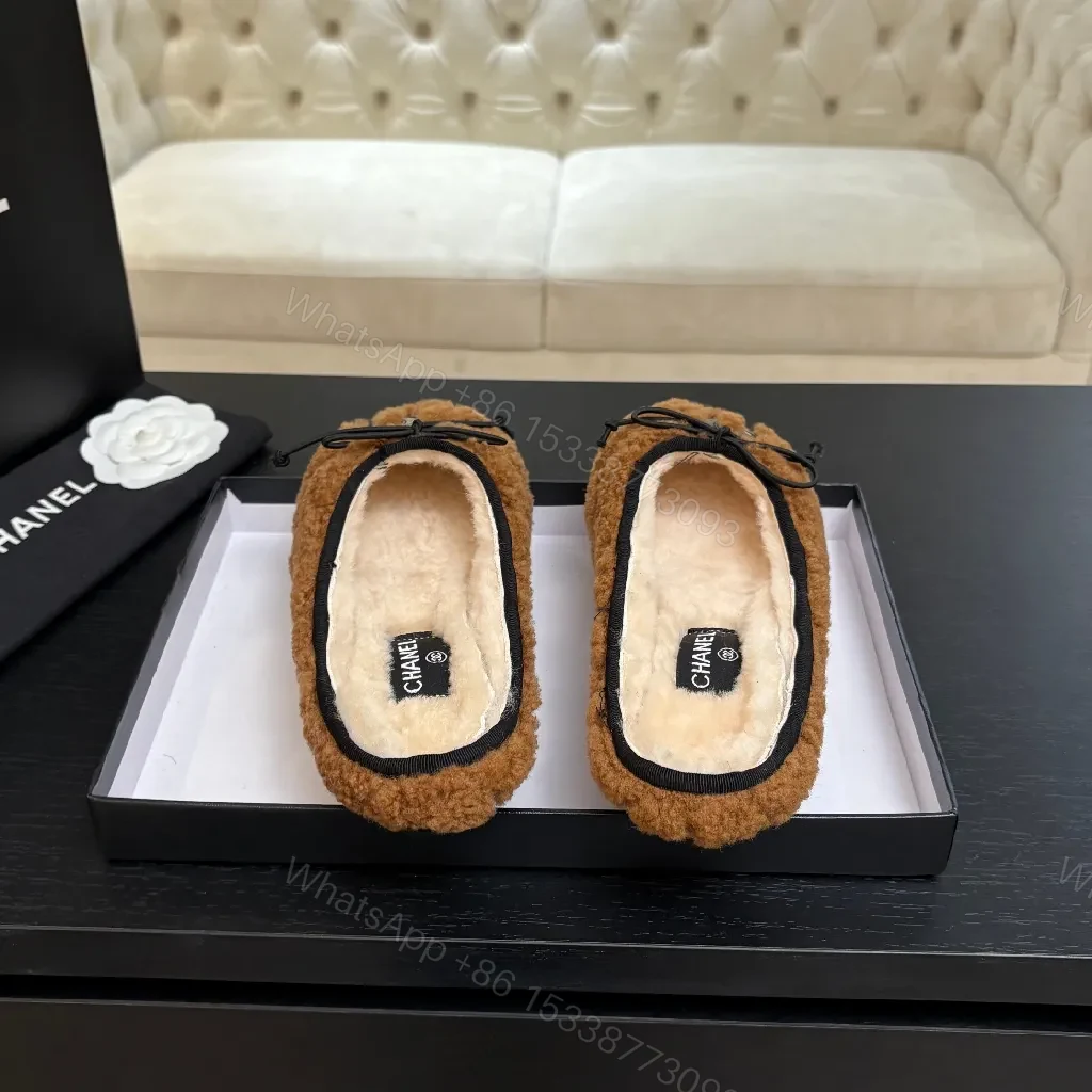 View 8 of Cozy Faux Shearling Moccasins: Luxe Logo Detail Shoes