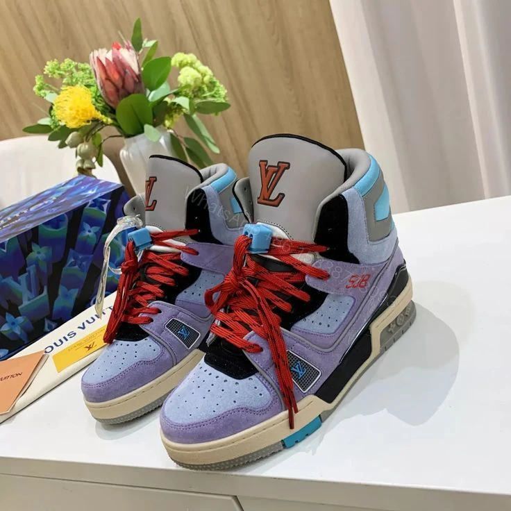 Louis Vuitton Trainer Sneaker Boot Purple — view 1