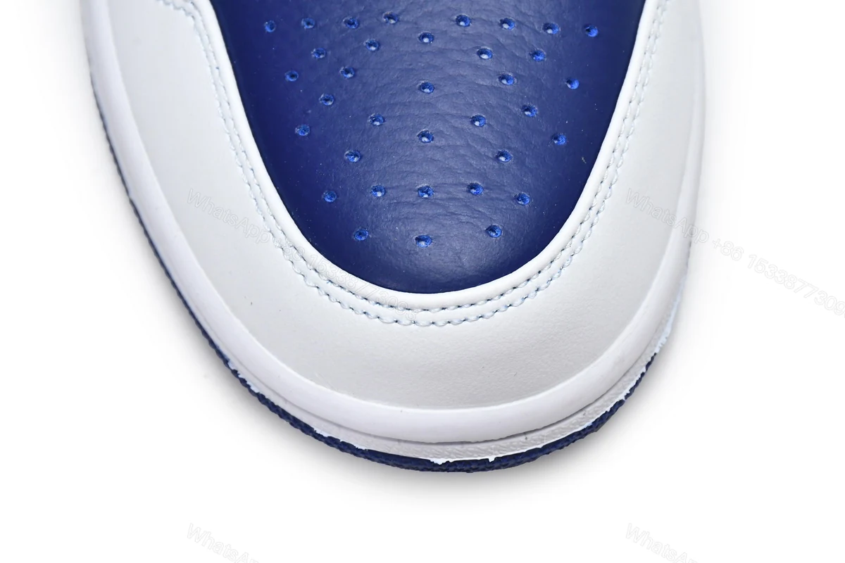 View 6 of Air Jordan 1 Mid Royal Blue Laser Orange 554724-131