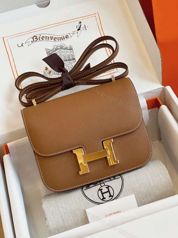 HN Bag Epsom Gold Brown Woman’s Handbags 19cm — view 1