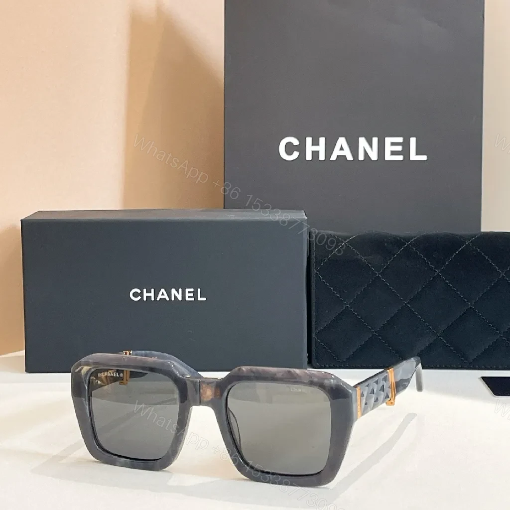 Oversized Marble-Accent Acetate Sunglasses, Luxe Square — view 1