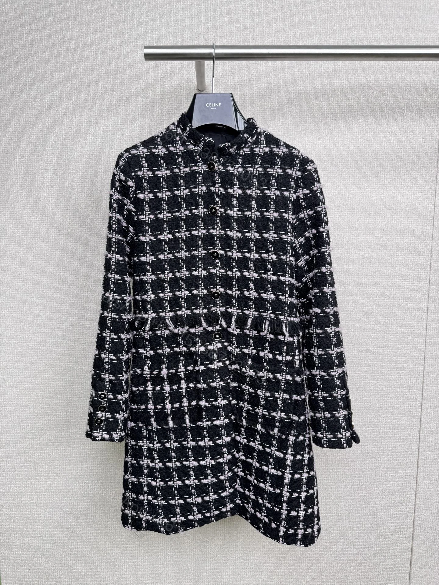 CHANEL一比一格紋長版毛呢外套 女士高雅氣質秋冬外套 — view 1