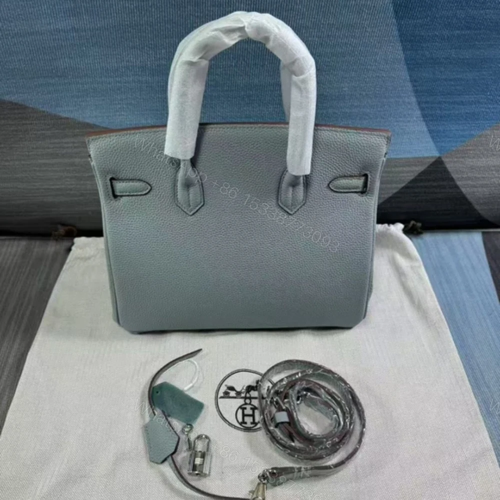 View 5 of Hermes Birkin 30 Bag Epsom Silver Hardware Blue 30Cm