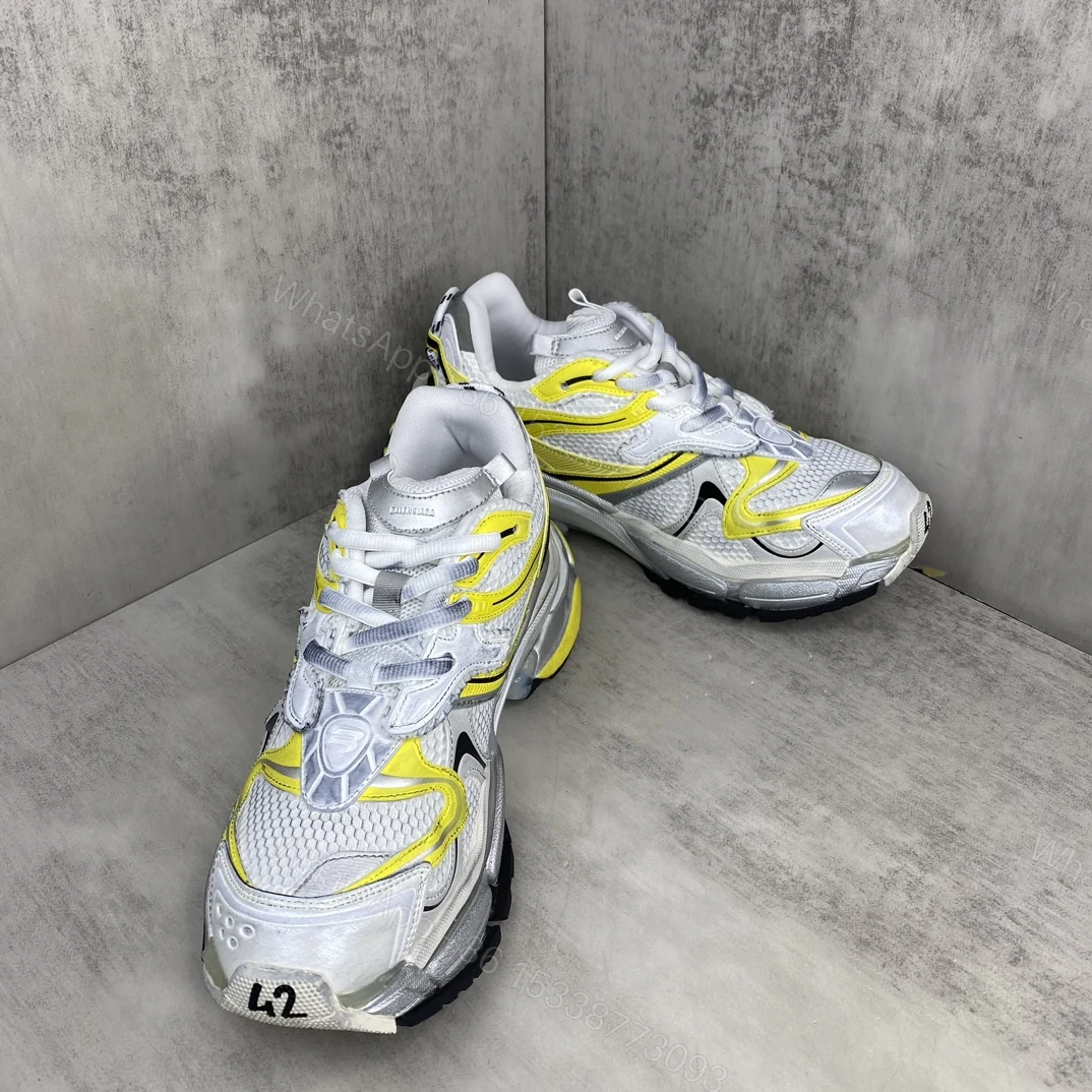 Balenciaga 原單男鞋 白黃撞色設計 高彩度流線運動鞋推薦 — view 1