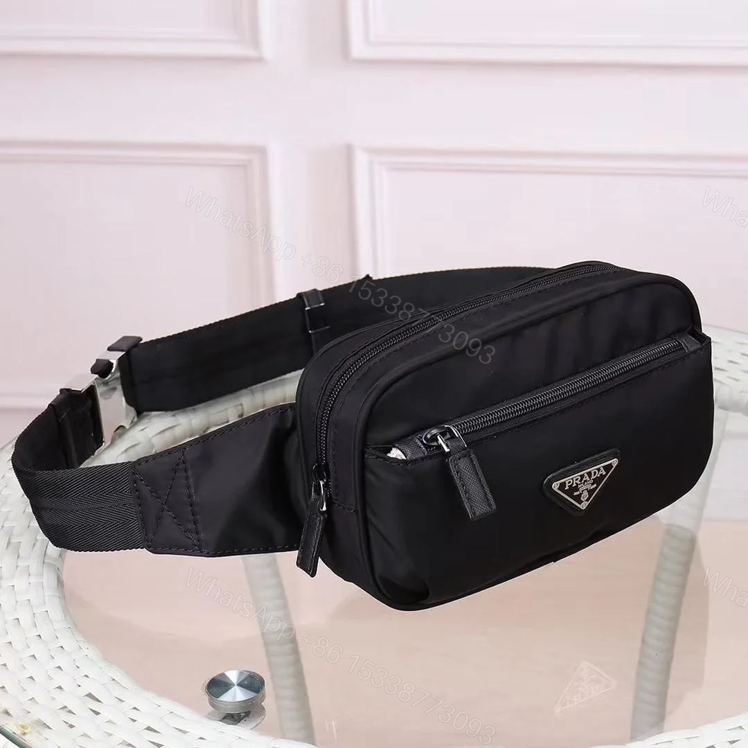 Design body bag Waist bag Nylon unisex black – Dubai Fashion LUX — view 1