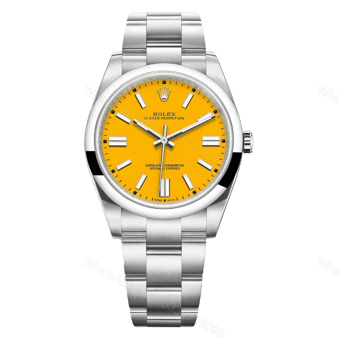 Rolex Oyster Perpetual Yellow Dial Replica — view 1