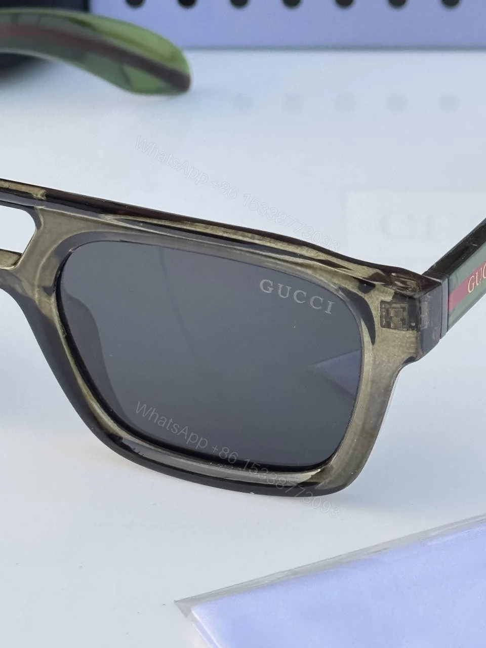 View 5 of First Copy Gucci 4951 Olive Black Luxury Designer Sunglasses Premium UV Protection Eyewear