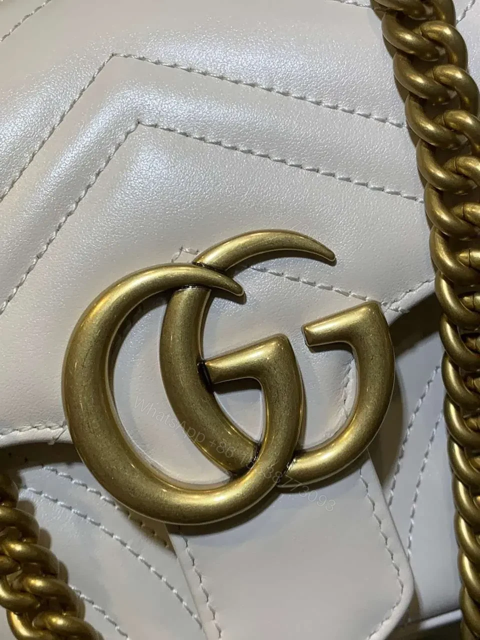 View 6 of Gucci Marmont Replica 1:1 Women’s Handbag High Quality White 20cm
