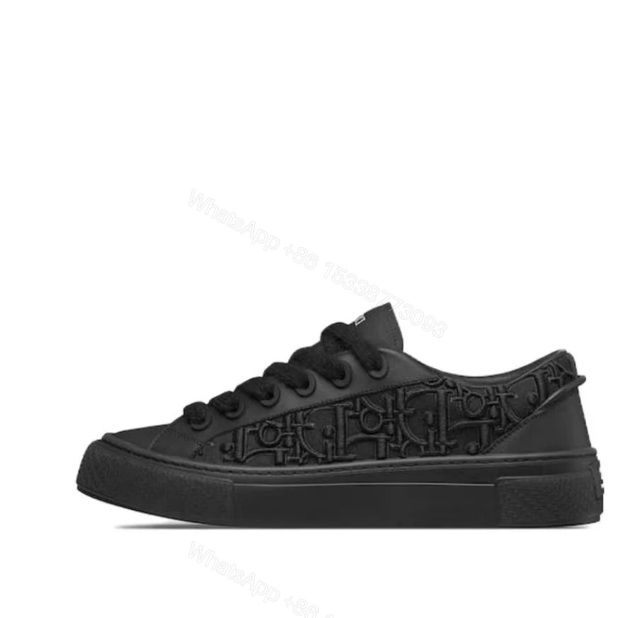 View 5 of Dior B33 Sneaker Black Smooth Calfskin Oblique Raised Embroidery 3SN303ZYQ_H900