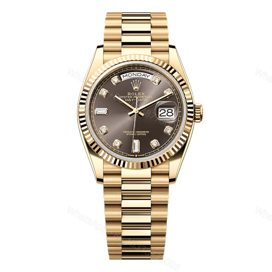 Rolex Day-Date 36 Gray Diamond Dial Replica — view 1