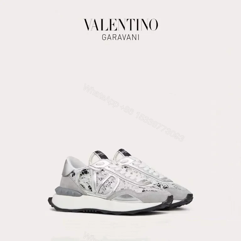 Texture-Blend Luxury Sneaker: Valentino Garavani, Premium Mixed Materials — view 1