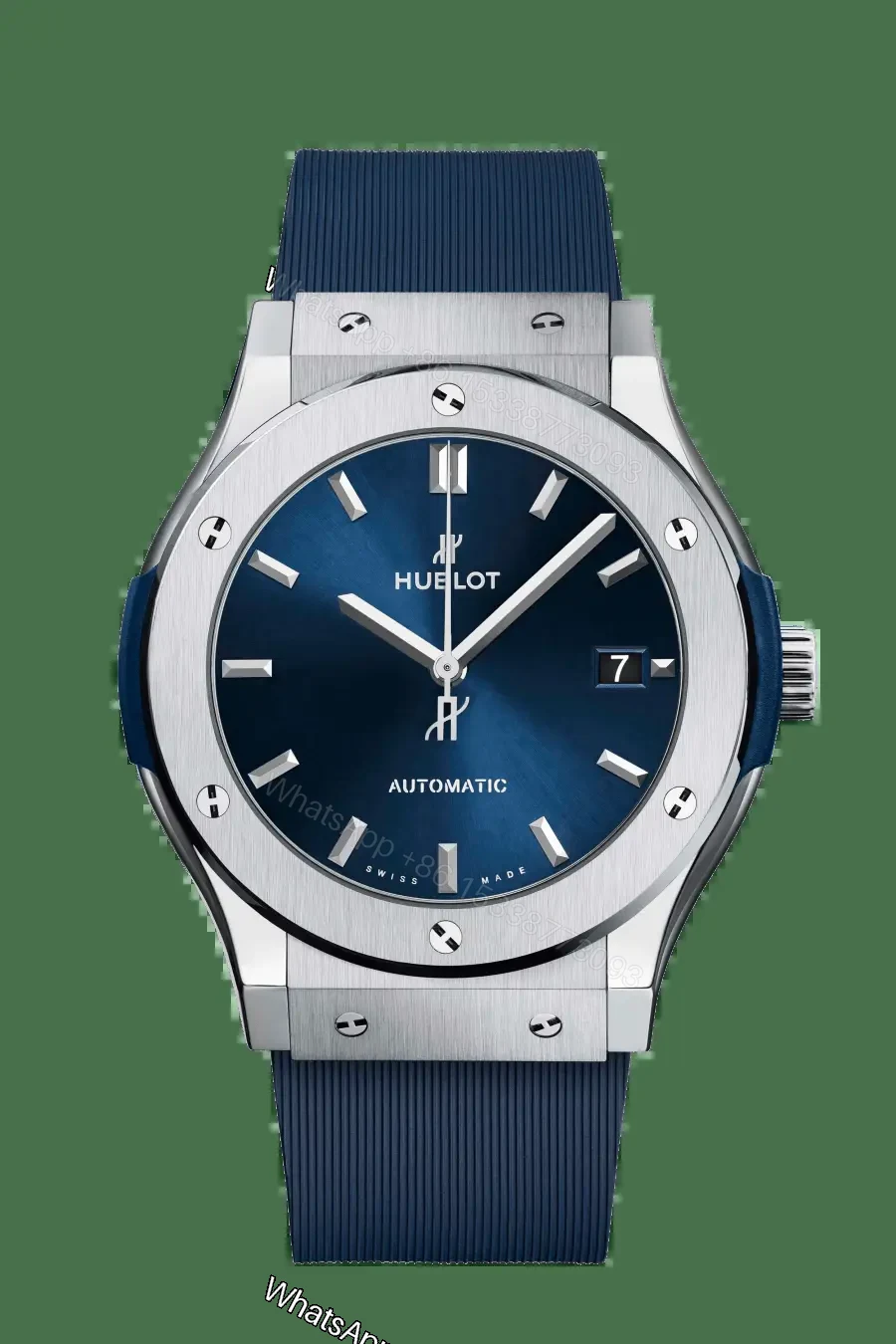 Shop Hublot Classic Fusion 45mm Titanium Blue dial — view 1