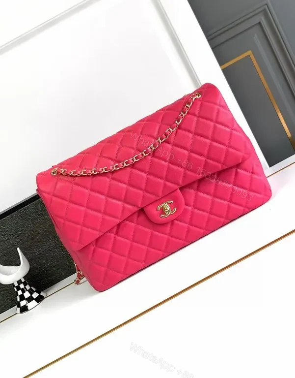 Vivid Pink Quilted Chain-Bag: Modern Chanel-Inspired Luxury Bag — view 1