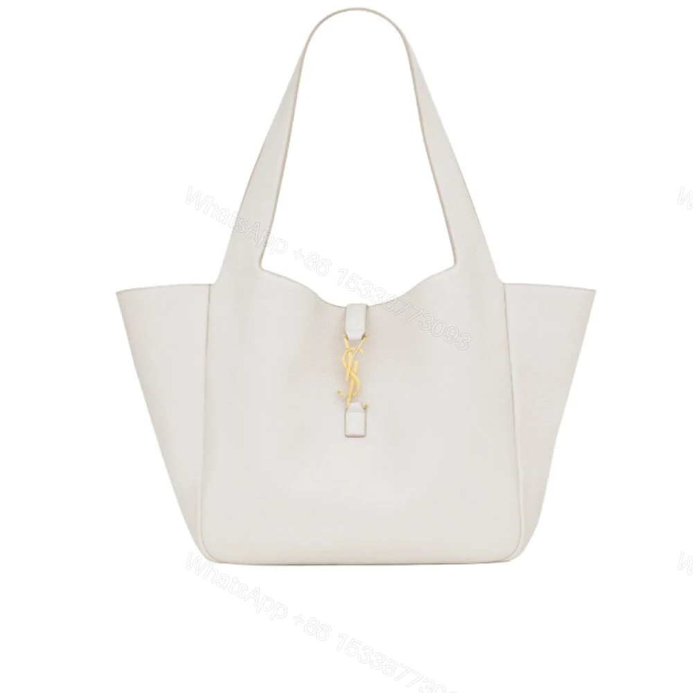 Saint Laurent Le 5 À 7 Bea In Grained Leather White 50Cm 763435AADDG — view 1
