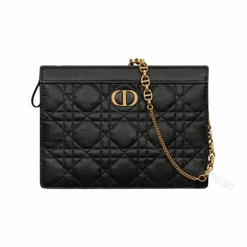 Dior Caro Zipped Pouch with Chain Bag — view 1