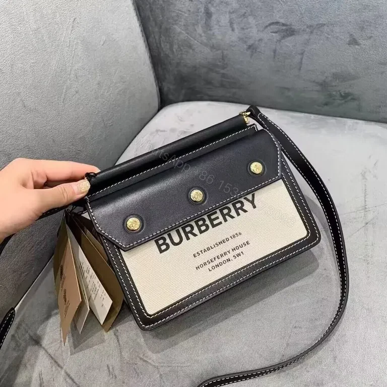 Compact Signature Crossbody: Leather & Canvas Luxury Bag — view 1