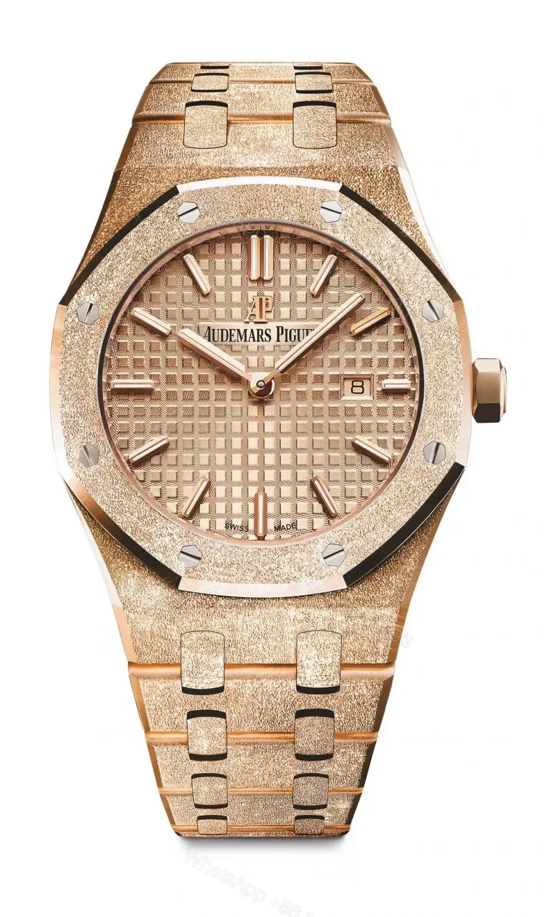 Replica Audemars Piguet Royal Oak Frosted Gold Quartz Gold 67653OR.GG.1263OR.02 — view 1