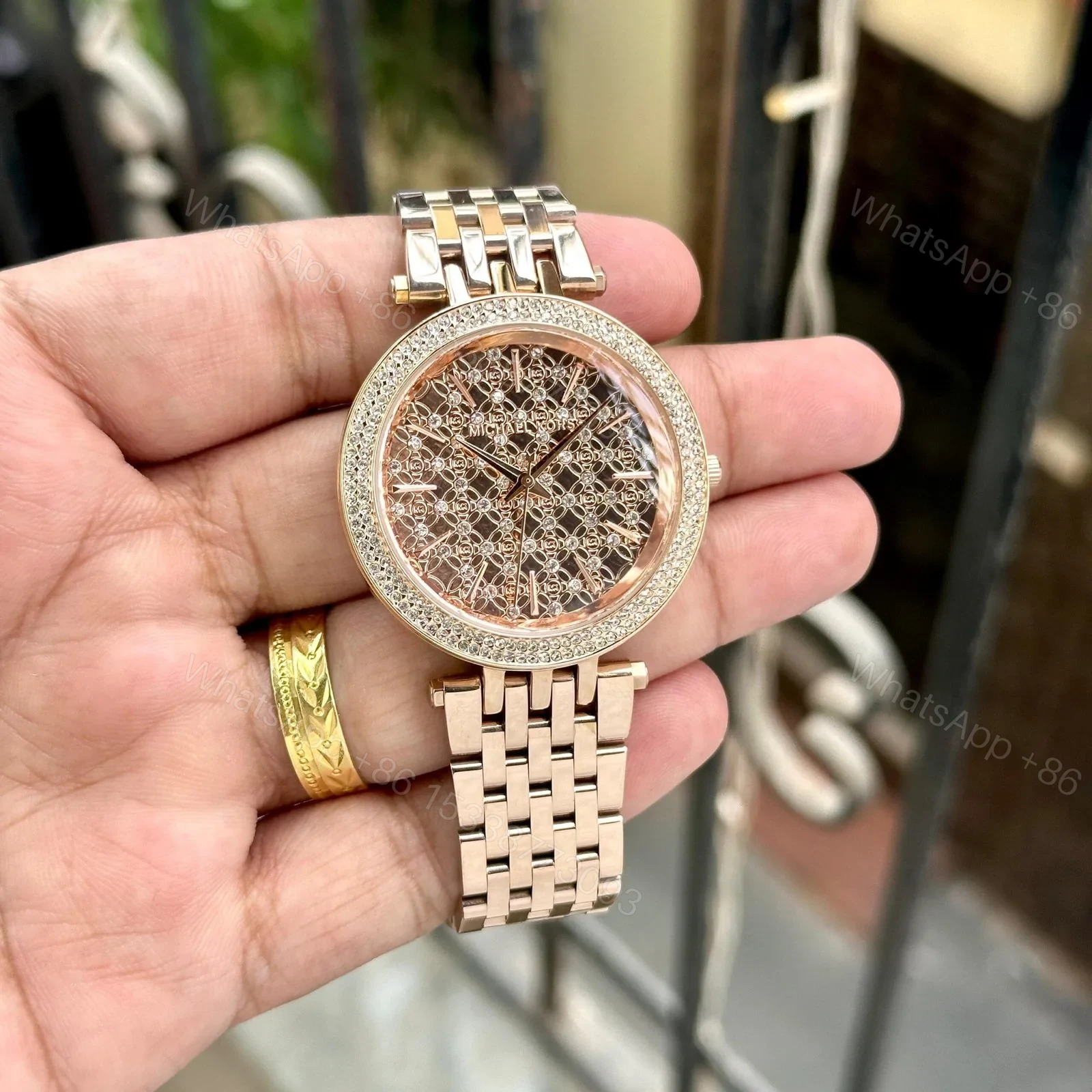 Michael Kors MK-3399 Darci Crystal Paved Rose — view 1