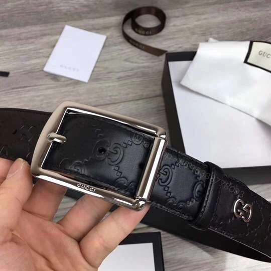 View 5 of GUCCI SIGNATURE BELT WITH GG DETAIL – B35